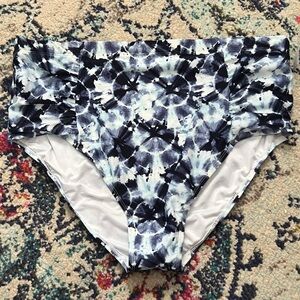 Old Navy Blue Tie-Dye Bikini Bottom